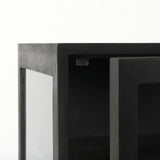 Arelius 20L x 18W x 26H Black-Brown Wood W/ Black Metal Frame End/Side Table from Mercana - Luna Furniture