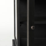 Arelius 20L x 18W x 26H Black-Brown Wood W/ Black Metal Frame End/Side Table from Mercana - Luna Furniture