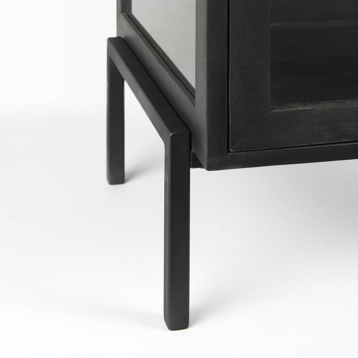 Arelius 20L x 18W x 26H Black-Brown Wood W/ Black Metal Frame End/Side Table from Mercana - Luna Furniture