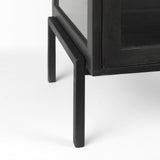 Arelius 20L x 18W x 26H Black-Brown Wood W/ Black Metal Frame End/Side Table from Mercana - Luna Furniture