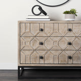 Rafiki Two Blackened Hammered Finish Metal Conjoined Circles from Mercana - Luna Furniture