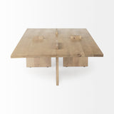 Aida 56 x 34 Rectangular Light Brown Wood Coffee Table from Mercana - Luna Furniture