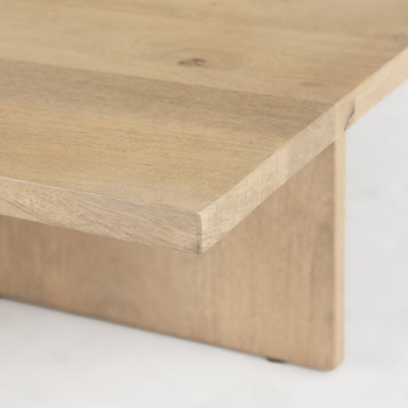 Aida 56 x 34 Rectangular Light Brown Wood Coffee Table from Mercana - Luna Furniture