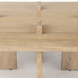 Aida 56 x 34 Rectangular Light Brown Wood Coffee Table from Mercana - Luna Furniture