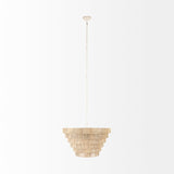 Marimba 40 L x 40 W x 24 H Natural Cane 6 Tier Chandelier from Mercana - Luna Furniture