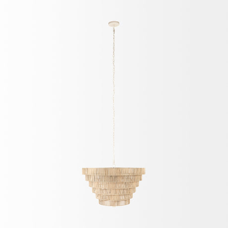 Marimba 40 L x 40 W x 24 H Natural Cane 6 Tier Chandelier from Mercana - Luna Furniture