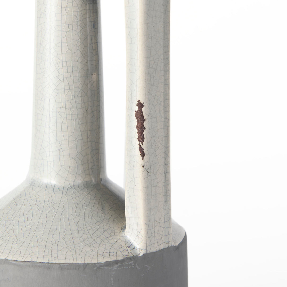 Burton 10.2H Small Two Tone Gray Ceramic Jug Vase from Mercana - Luna Furniture