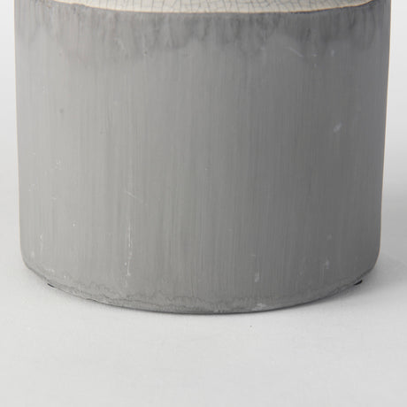 Burton 14.2H Medium Two Tone Gray Ceramic Jug Vase from Mercana - Luna Furniture