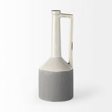 Burton 16.7H Large Two Tone Gray Ceramic Jug Vase from Mercana - Luna Furniture