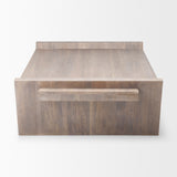Elaine 59x36 Brown Solid Wood Top & Base Coffee Table from Mercana - Luna Furniture