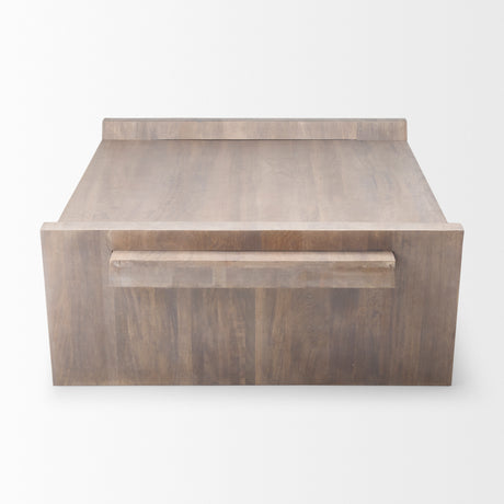 Elaine 59x36 Brown Solid Wood Top & Base Coffee Table from Mercana - Luna Furniture