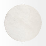 Reinhold 49" Round White Marble Top Gold Metal Base Coffee Table from Mercana - Luna Furniture