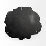 Shale 37" Irregular Live-Edge Black Slate w/Flat Iron Base Coffee Table from Mercana - Luna Furniture