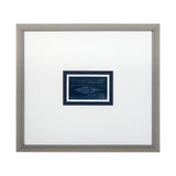 Canoe Blueprint by Dayna a Hand Embellished Textured Framed Art Print Matted under Glass from Mercana - Luna Furniture