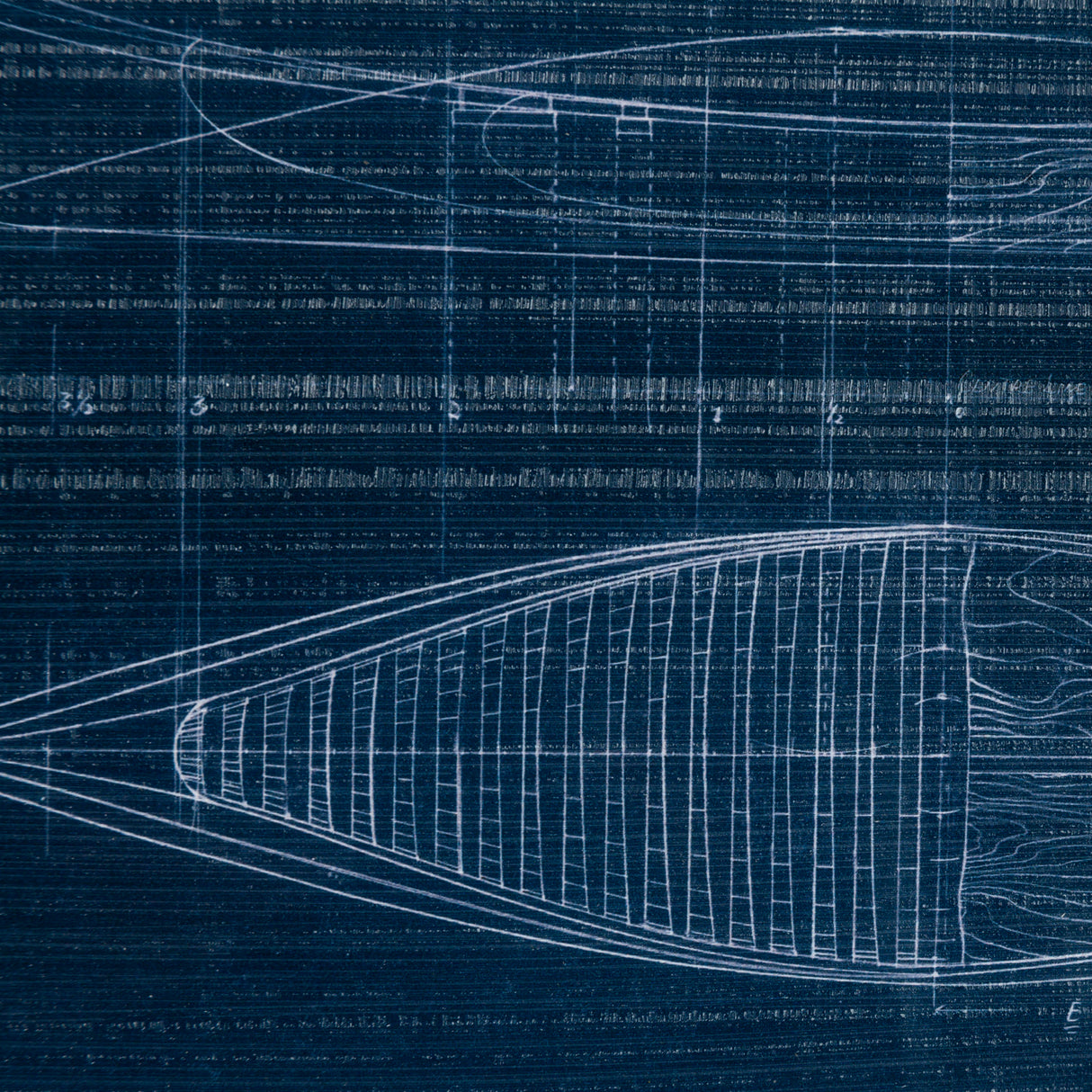 Canoe Blueprint by Dayna a Hand Embellished Textured Framed Art Print Matted under Glass from Mercana - Luna Furniture