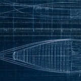 Canoe Blueprint by Dayna a Hand Embellished Textured Framed Art Print Matted under Glass from Mercana - Luna Furniture