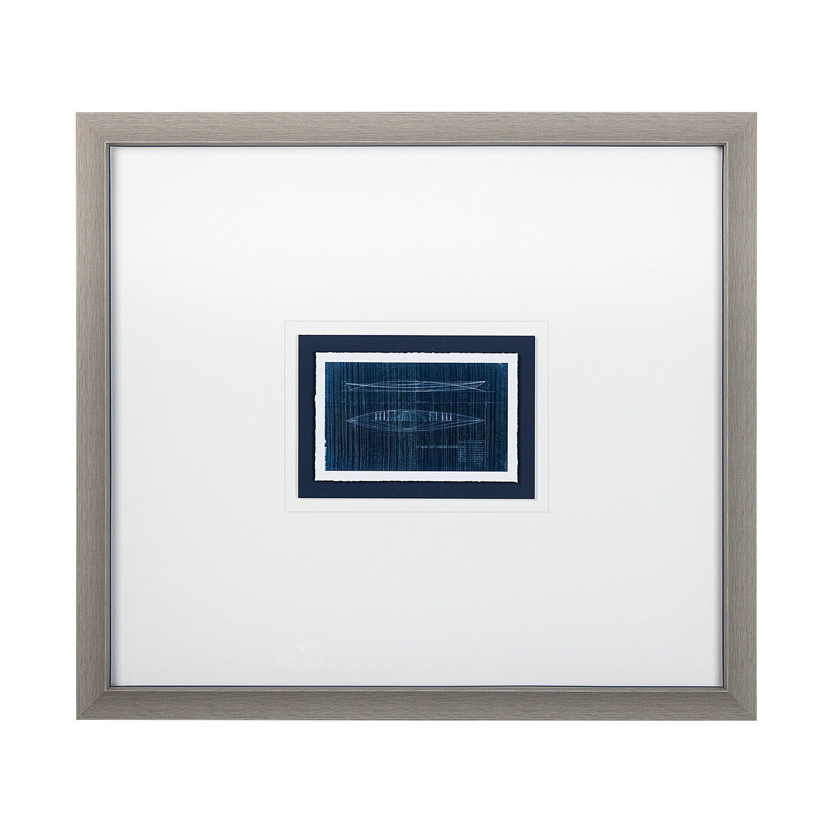 Kayak Blueprint by Dayna a Hand Embellished Textured Framed Art Print Matted under Glass from Mercana - Luna Furniture