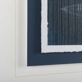 Kayak Blueprint by Dayna a Hand Embellished Textured Framed Art Print Matted under Glass from Mercana - Luna Furniture
