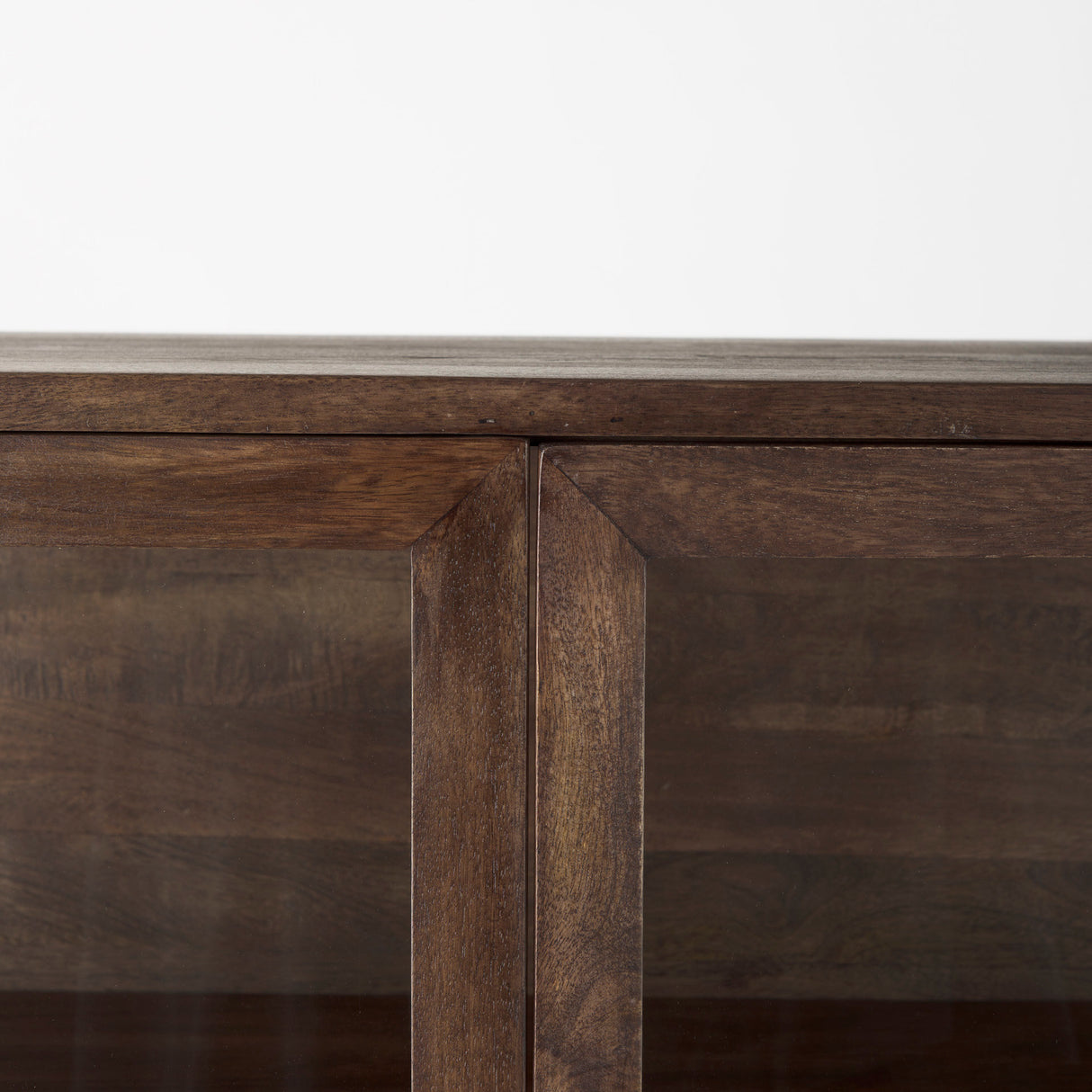 Arelius 36L x 18.75W x 63H Medium Brown Wood W/ Black Metal Base Display Cabinet from Mercana - Luna Furniture