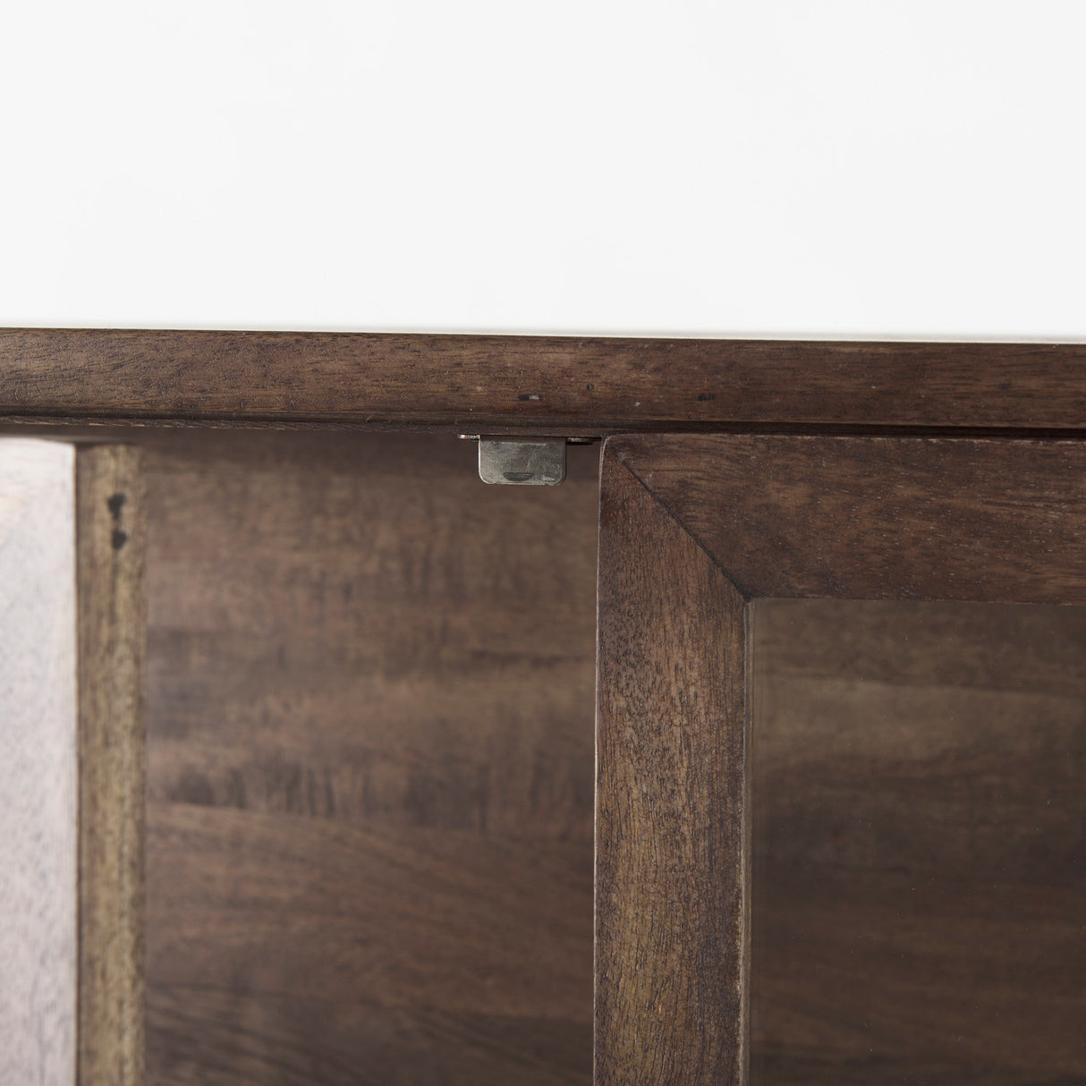 Arelius 36L x 18.75W x 63H Medium Brown Wood W/ Black Metal Base Display Cabinet from Mercana - Luna Furniture