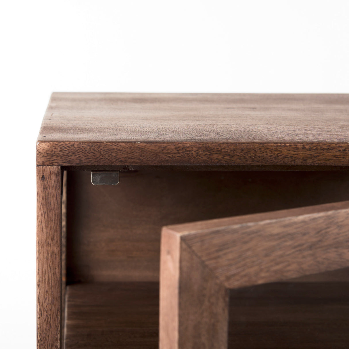 Arelius 20L x 18W x 26H Medium Brown Wood W/ Black Metal Frame End/Side Table from Mercana - Luna Furniture