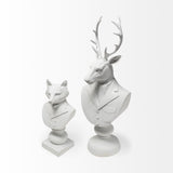 Murray 6L x 5W White Resin Business Fox from Mercana - Luna Furniture
