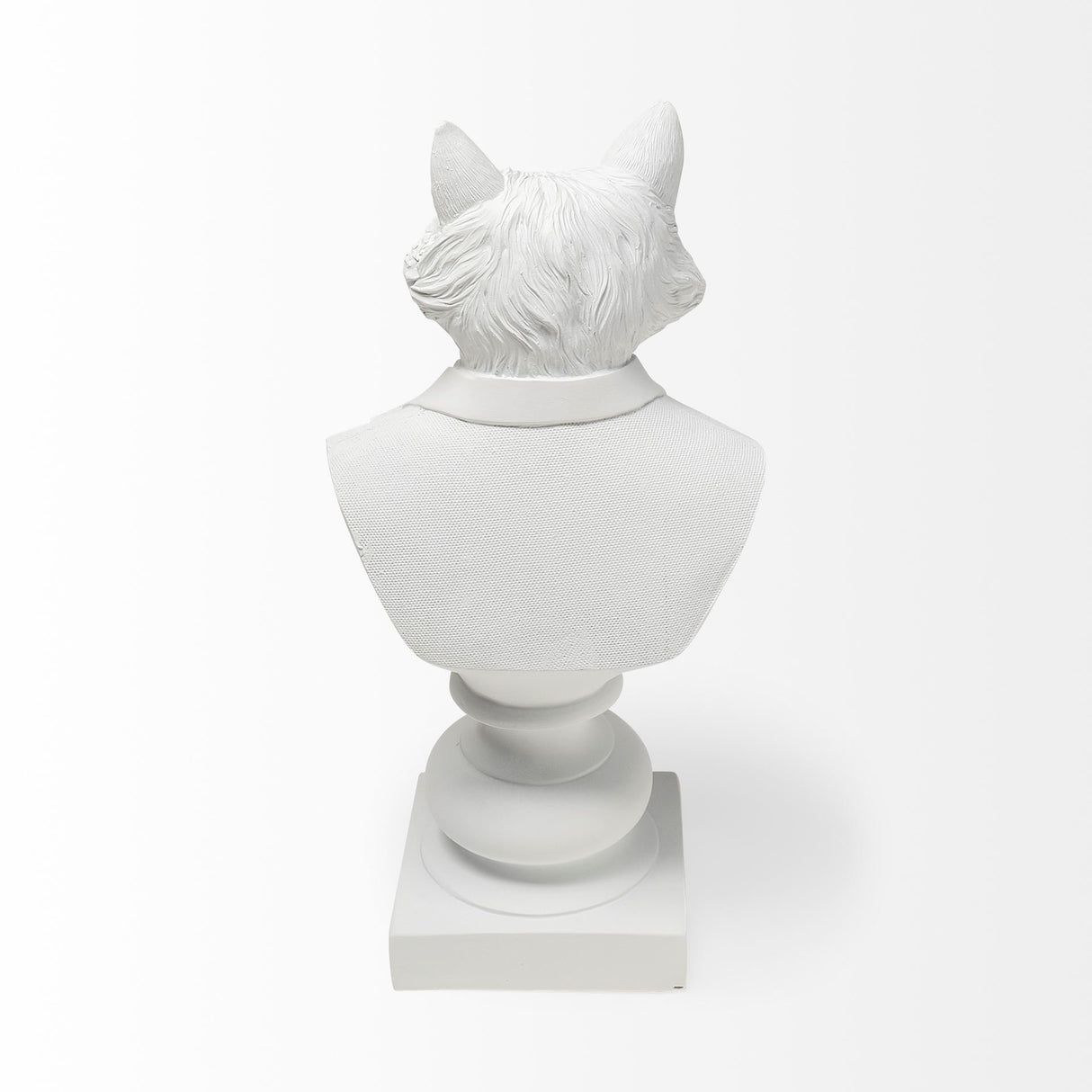 Murray 6L x 5W White Resin Business Fox from Mercana - Luna Furniture
