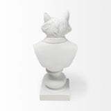 Murray 6L x 5W White Resin Business Fox from Mercana - Luna Furniture