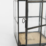 Gamfield 6.1L x 6.1W x 13.4H Medium Black Metal and Glass Lantern from Mercana - Luna Furniture