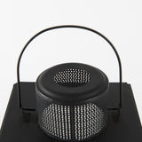 Gamfield 6.1L x 6.1W x 16.7H Large Black Metal and Glass Lantern from Mercana - Luna Furniture