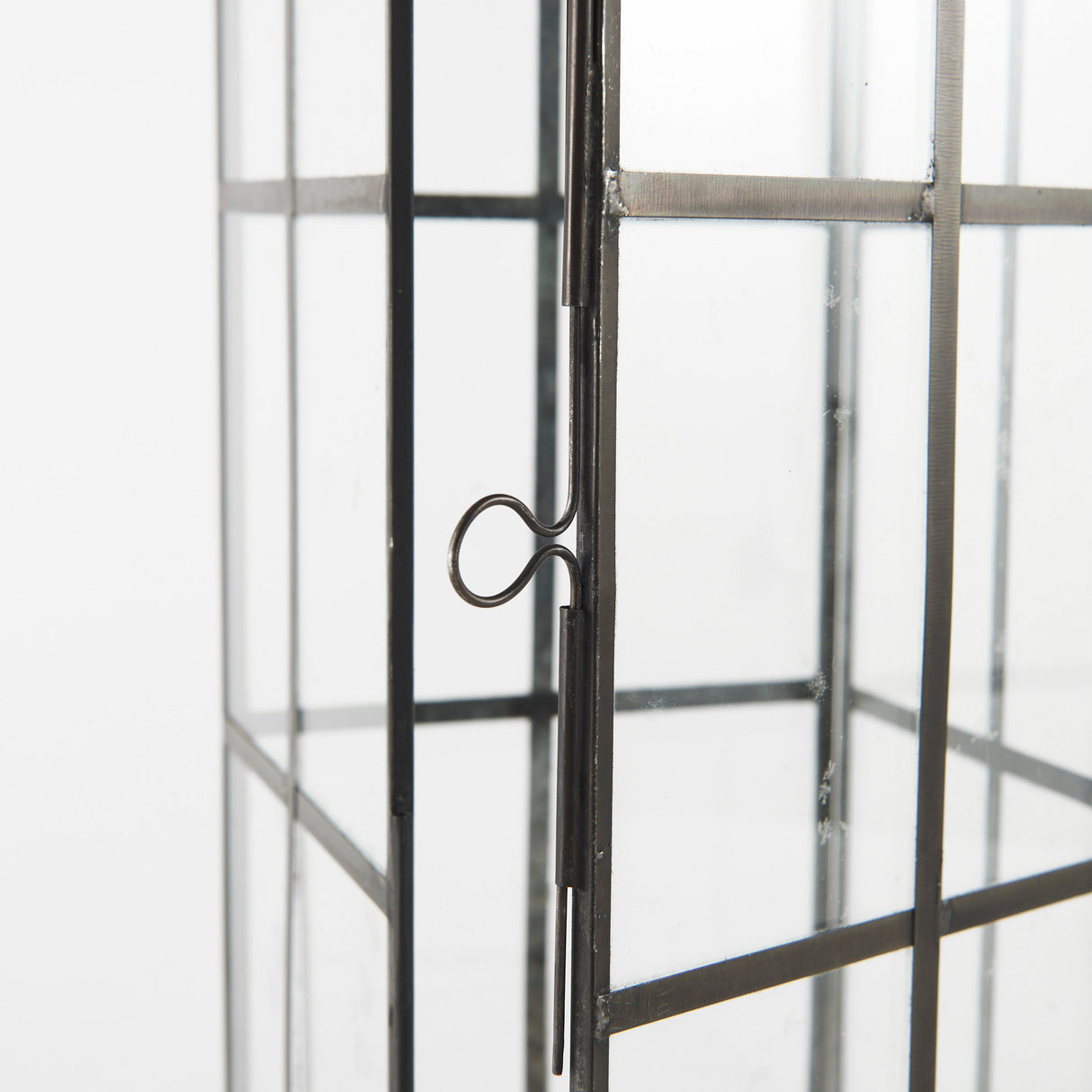 Gamfield 6.1L x 6.1W x 16.7H Large Black Metal and Glass Lantern from Mercana - Luna Furniture