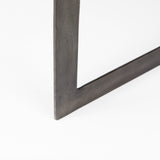 Faye 34L x 34W x 17H Medium Brown Wood W/Antique Nickel Metal Base Square Coffee Table from Mercana - Luna Furniture