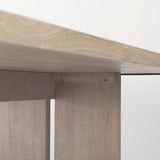 Aida 84L Light Gray Wood Dining Table from Mercana - Luna Furniture