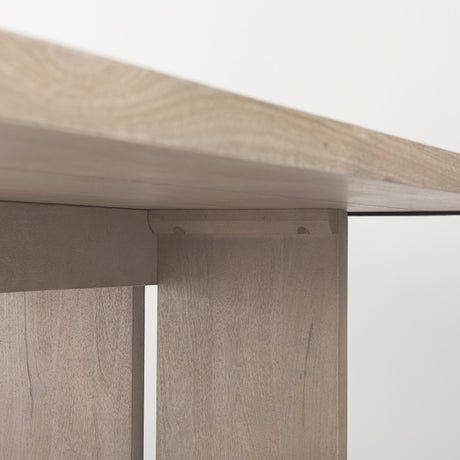 Aida 84L Light Gray Wood Dining Table from Mercana - Luna Furniture