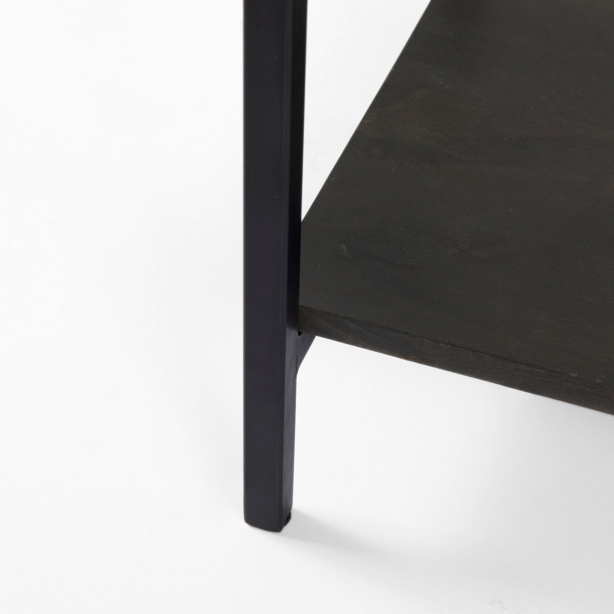 Arelius 36L x 18.75W x 63H Black-Brown Wood W/ Black Metal Base Display Cabinet from Mercana - Luna Furniture