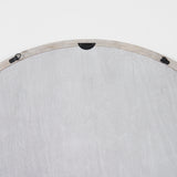 Gambit 46" Round White Wash Wood Frame Wall Mirror from Mercana - Luna Furniture