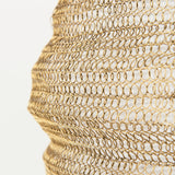 Halycon 16.0L x 16.0W x 20.0H Gold Mesh and Iron Pendant Light from Mercana - Luna Furniture