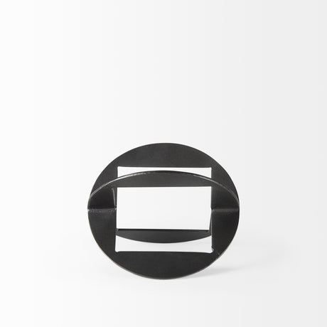 Cusco 6.0 L x 6.0 W x 6.0 H Black Iron Small Gunmetal Geometric Decorative Object from Mercana - Luna Furniture