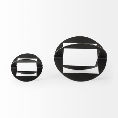 Cusco 6.0 L x 6.0 W x 6.0 H Black Iron Small Gunmetal Geometric Decorative Object from Mercana - Luna Furniture