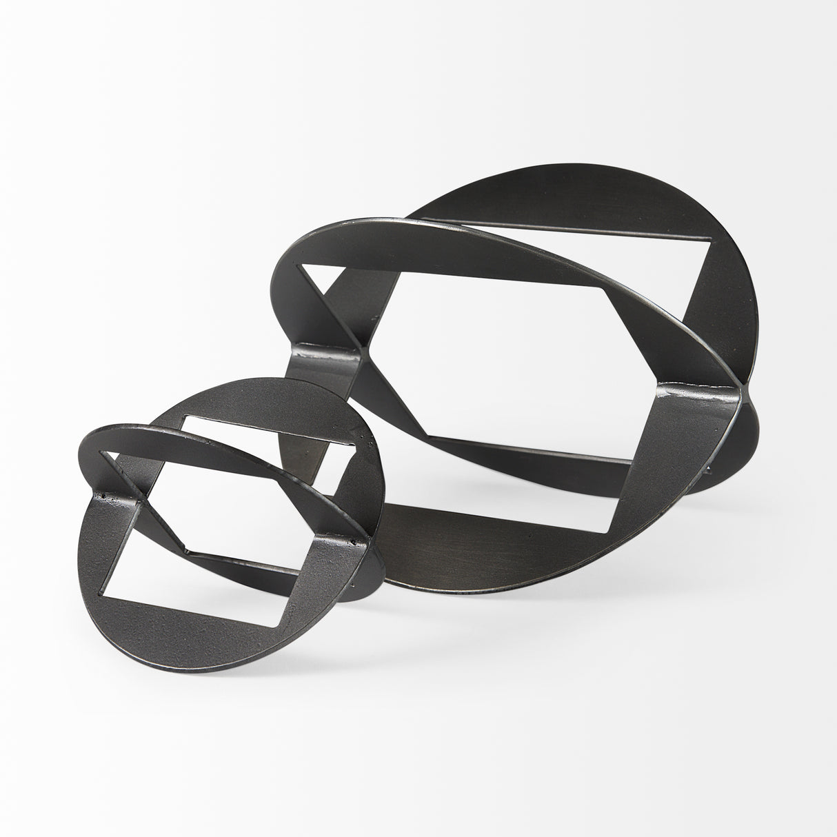 Cusco 6.0 L x 6.0 W x 6.0 H Black Iron Small Gunmetal Geometric Decorative Object from Mercana - Luna Furniture