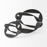 Cusco 6.0 L x 6.0 W x 6.0 H Black Iron Small Gunmetal Geometric Decorative Object from Mercana - Luna Furniture