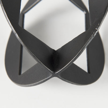 Cusco 6.0 L x 6.0 W x 6.0 H Black Iron Small Gunmetal Geometric Decorative Object from Mercana - Luna Furniture