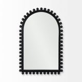 Leeds 23L x 35H Black Wood Arch Frame Mirror from Mercana - Luna Furniture