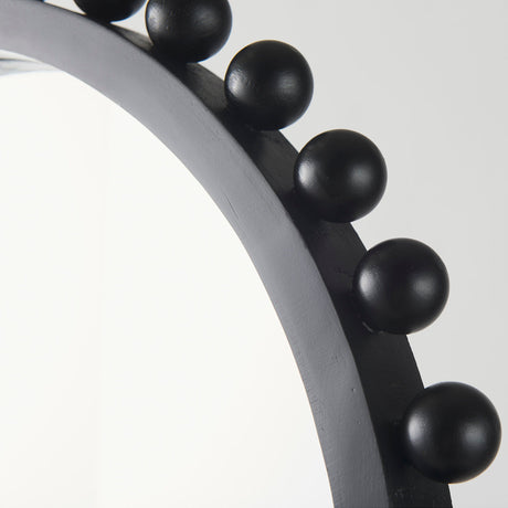 Leeds 23L x 35H Black Wood Arch Frame Mirror from Mercana - Luna Furniture