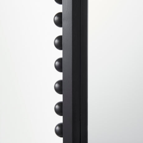 Leeds 23L x 35H Black Wood Arch Frame Mirror from Mercana - Luna Furniture