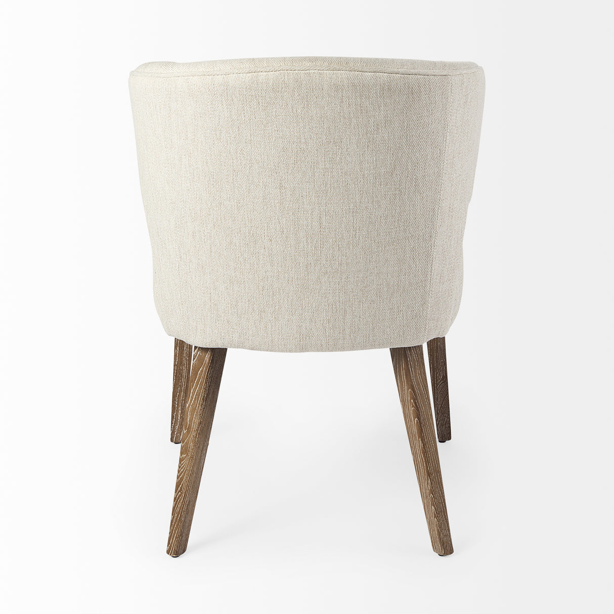 Niles 22.5L x 24.0W x 32.0H Cream Fabric Seat W/ Medium Brown Wooden Legs Wingback Dining Chair from Mercana - Luna Furniture