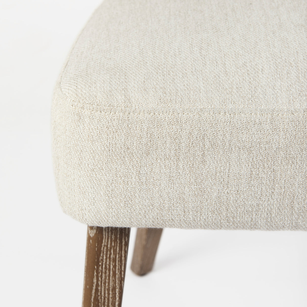 Niles 22.5L x 24.0W x 32.0H Cream Fabric Seat W/ Medium Brown Wooden Legs Wingback Dining Chair from Mercana - Luna Furniture