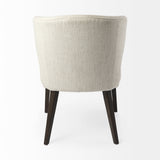Niles 22.5L x 24.0W x 32.0H Cream Fabric Seat W/ Dark Brown Wooden Legs Wingback Dining Chair from Mercana - Luna Furniture