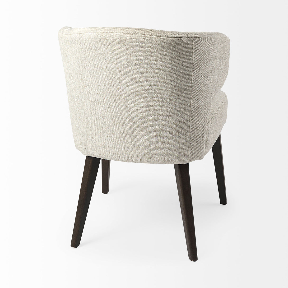 Niles 22.5L x 24.0W x 32.0H Cream Fabric Seat W/ Dark Brown Wooden Legs Wingback Dining Chair from Mercana - Luna Furniture