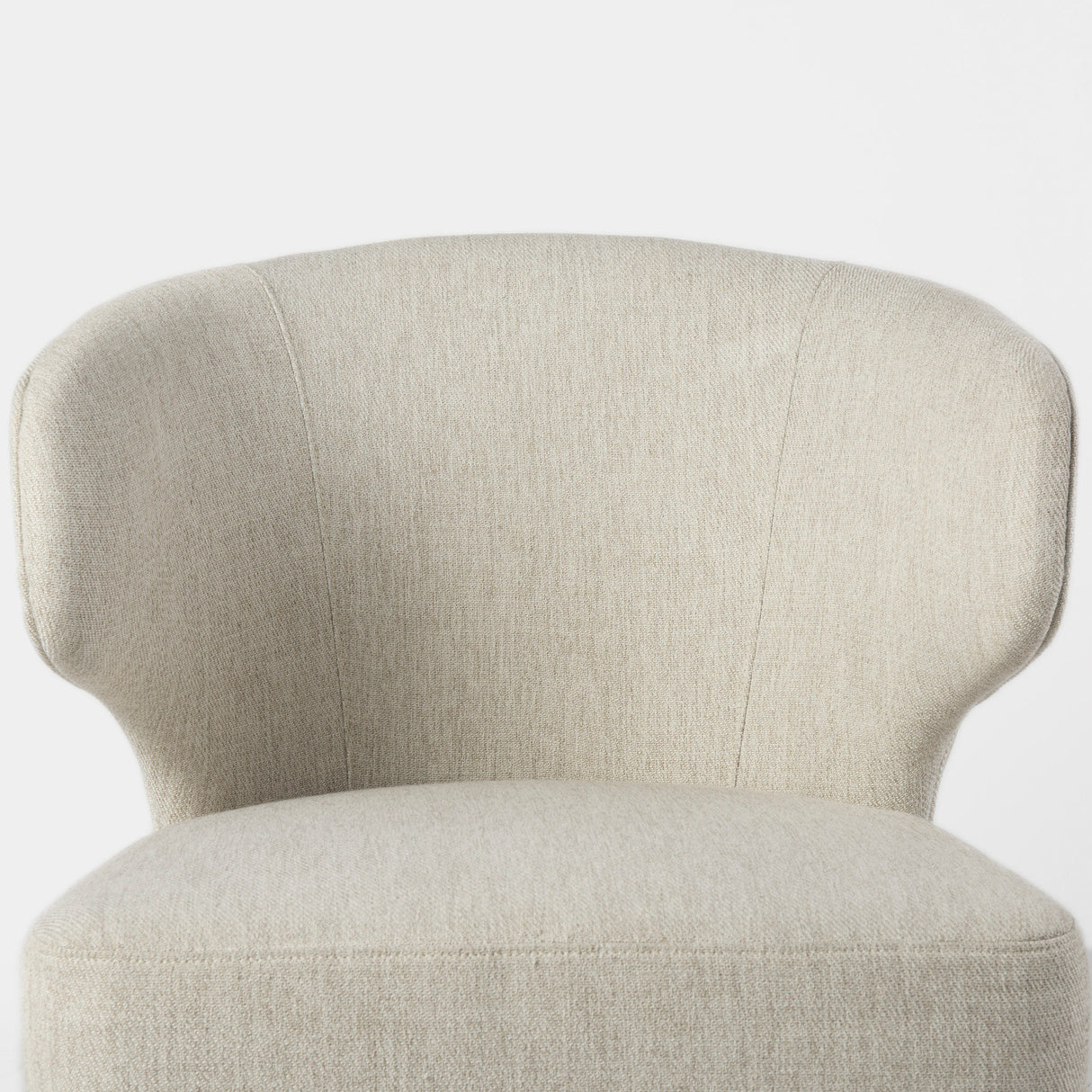 Niles 22.5L x 24.0W x 32.0H Cream Fabric Seat W/ Dark Brown Wooden Legs Wingback Dining Chair from Mercana - Luna Furniture